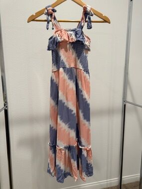 SALE 2/$13 or 4/$20
Jessica Simpson Girls Tie-Dye Maxi Dress in Blue and Peach